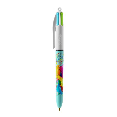 BIC 4-colour fashion pen White-White/Light Blue | No Branding | not available | not available
