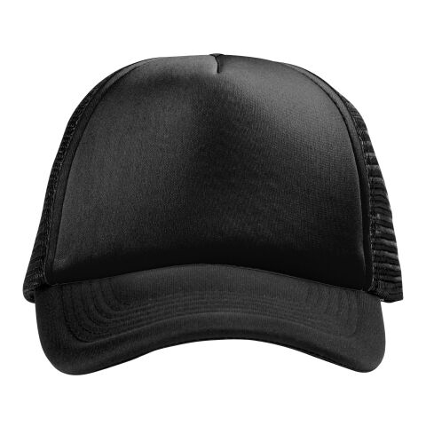 Trucker 5 panel cap Standard | Solid black-Solid black | No Branding | not available | not available | not available