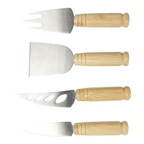 Cheds 4-piece bamboo cheese set Standard | Natural | No Branding | not available | not available