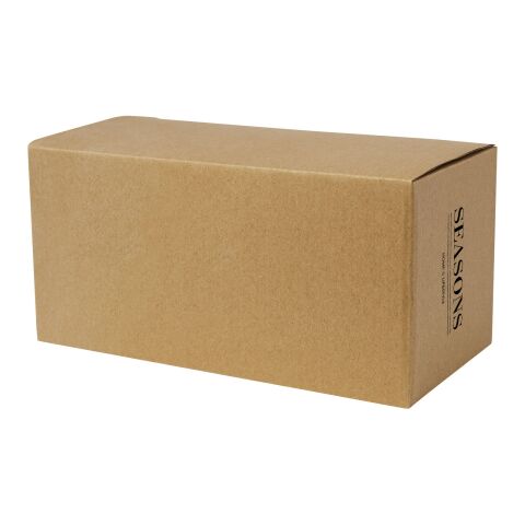 Manti 2-piece 350 ml double-wall glass cup with bamboo coaster Standard | White-Natural | Not applicable | No Branding | not available | not available