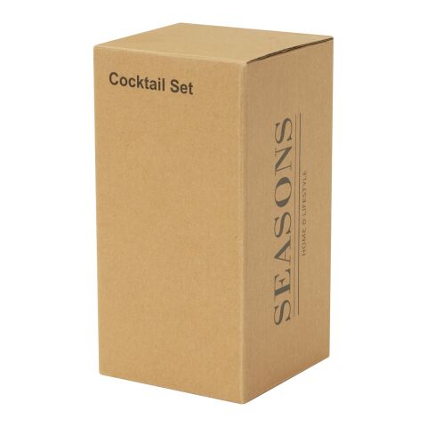 Gaudie recycled stainless steel cocktail shaker Standard | Solid black | No Branding | not available | not available