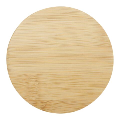 Leona 350 ml glass cup with bamboo lid Standard | White | No Branding | not available | not available