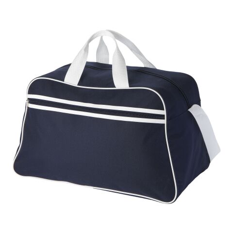 San Jose 2-stripe sports duffel bag Standard | Navy-White | No Branding | not available | not available | not available