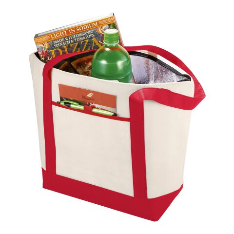 Lighthouse Cooler Tote Bag Standard | Natural-Red | not available | No Branding | not available | not available | not available