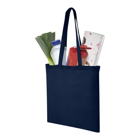 Madras cotton tote bag 7L Standard | Deep blue | No Branding | not available | not available | not available