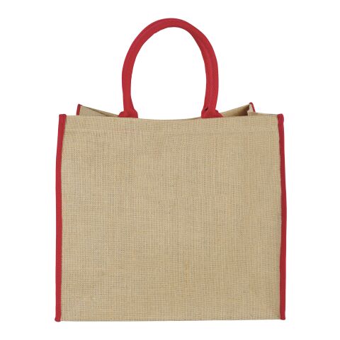 Harry coloured edge jute tote bag Standard | Natural-Red | not available | No Branding | not available | not available