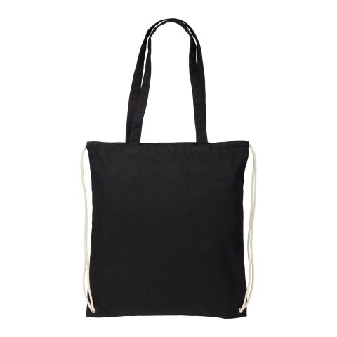 Eliza 240 g/m² cotton drawstring backpack Standard | Solid black | No Branding | not available | not available | not available