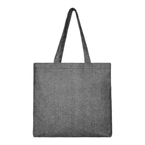 Pheebs 210 g/m² recycled gusset tote bag Standard | Heather black | No Branding | not available | not available | not available