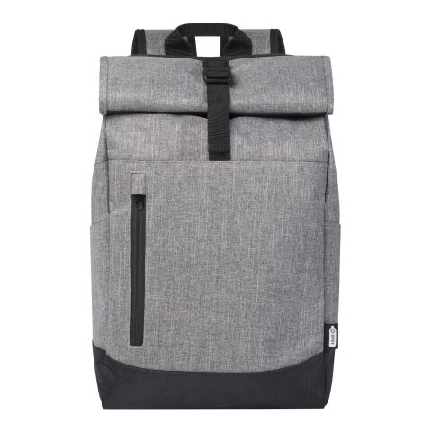 Hoss 15.6&quot; roll-up laptop backpack Standard | Heather grey-Solid black | No Branding | not available | not available | not available