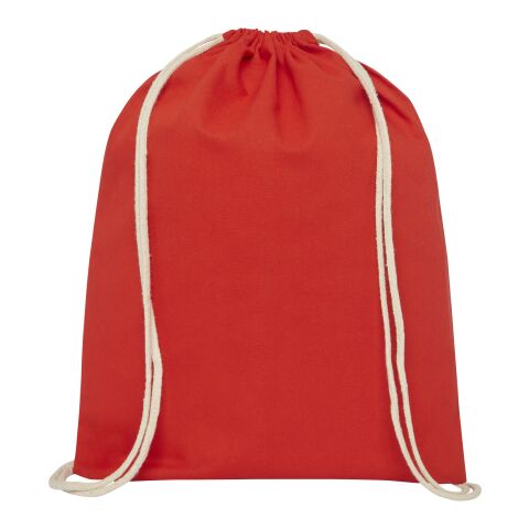 Oregon 140 g/m² cotton drawstring backpack Standard | Red | No Branding | not available | not available | not available
