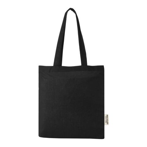 Madras recycled cotton tote bag 140 g/m² Standard | Solid black | not available | No Branding | not available | not available | not available