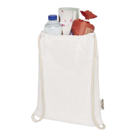 Oregon 140 g/m² GRS recycled cotton drawstring bag Standard | white | No Branding | not available | not available | not available