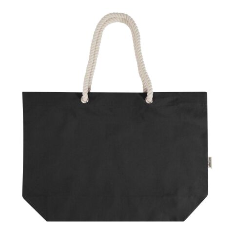 Florida 270 g/m² GRS recycled beach tote bag 18L Standard | Solid black-Solid black | not available | No Branding | not available | not available | not available