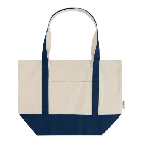 Sam 320 g/m² GRS recycled cotton tote bag Standard | Navy-Natural | not available | No Branding | not available | not available | not available