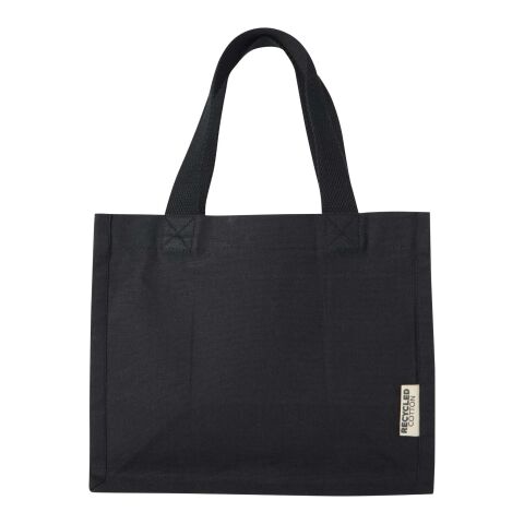 Odessa 220 g/m² GRS recycled cotton mini gusset tote bag 9L Standard | Solid black | not available | No Branding | not available | not available | not available