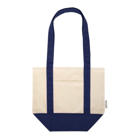 Sam 320 g/m² GRS recycled mini cotton tote bag Standard | Navy-Natural | No Branding | not available | not available | not available