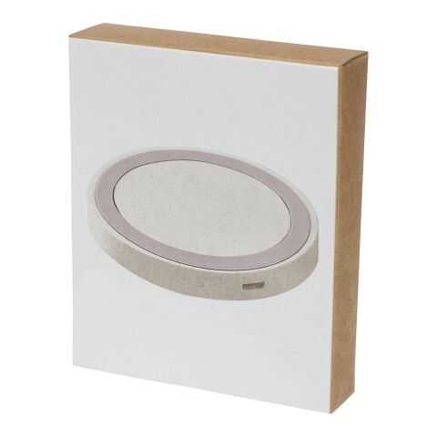 Naka 5W wheat straw wireless charging pad Standard | Beige | No Branding | not available | not available