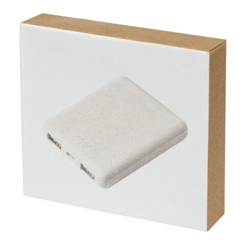 Asama 5000 mAh wheat straw power bank Standard | Beige | No Branding | not available | not available