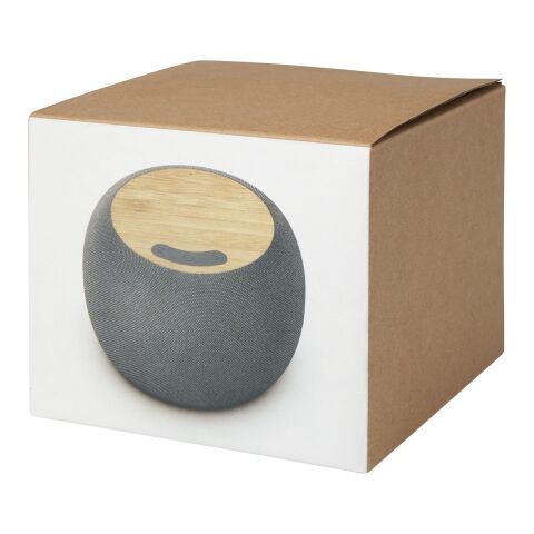 Ecofiber bamboo/RPET Bluetooth® speaker and wireless charging pad Standard | Natural-Grey | No Branding | not available | not available