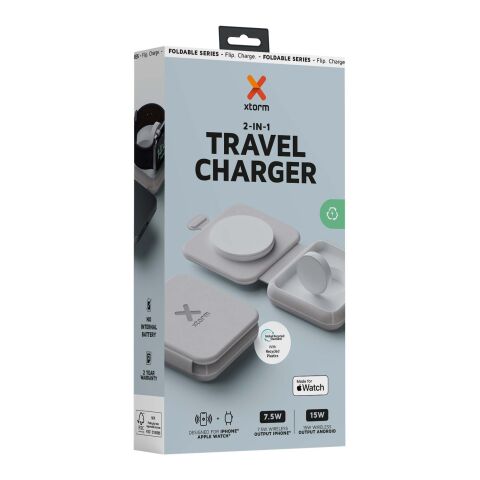 Xtorm XWF21 15W foldable 2-in-1 wireless travel charger Standard | Grey | No Branding | not available | not available