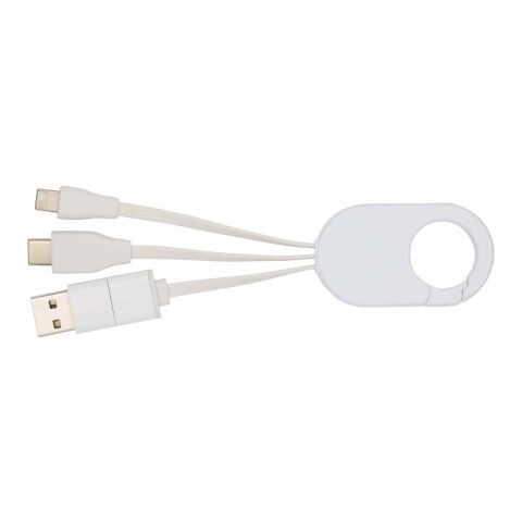 Troop 4-in-1 recycled plastic charging cable Standard | White | Not applicable | No Branding | not available | not available