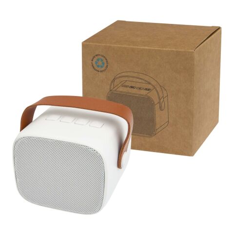 Diya 3W wireless recycled plastic speaker Standard | white | No Branding | not available | not available