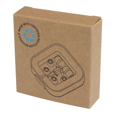 Baekdu wired Type-C headset with recycled plastic storage box Standard | Black | No Branding | not available | not available