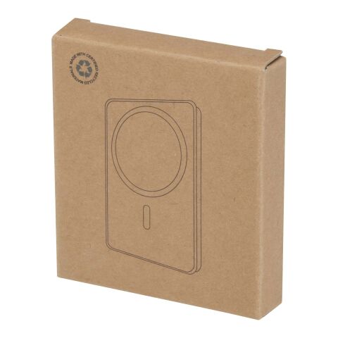 Acrab 5000 mAh 15W magnetic wireless power bank with 20W PD - made from recycled plastic Standard | White | No Branding | not available | not available