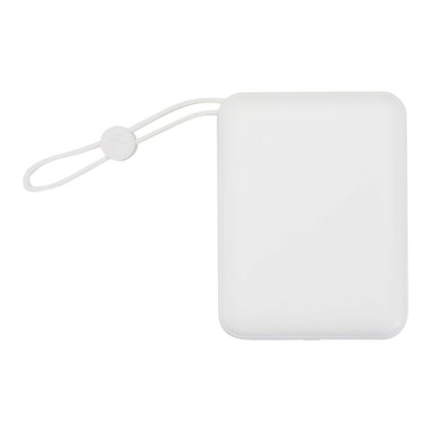 Acrux 10.000 mAh 35W tablet power bank with built in Type-C cable - made from recycled plastic Standard | White | No Branding | not available | not available