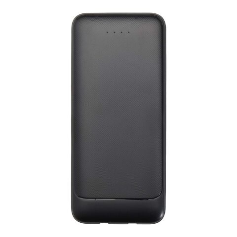 Adhil 10.000 mAh 10W recycled plastic power bank with 2 built-in cables Standard | Black | Not applicable | No Branding | not available | not available