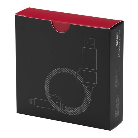 SMART 65W 100 cm RCS recycled magnetic 5-in-1 charging cable Solid black