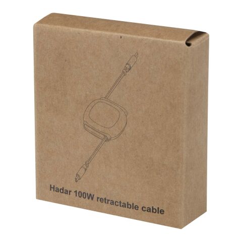 Alphard 100W recycled plastic retractable CarPlay PD fast charging cable Silver