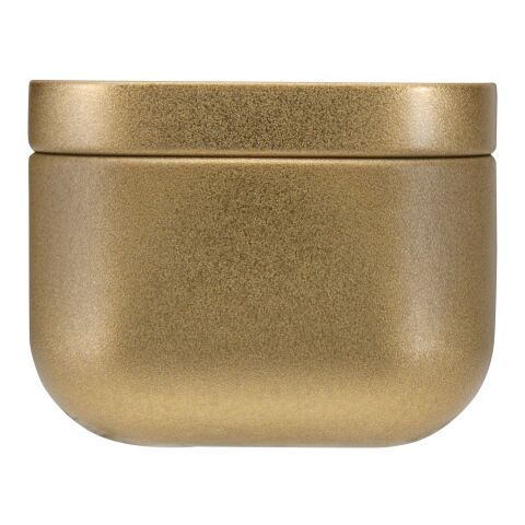 Tindra square tin candle with vanilla aroma Gold