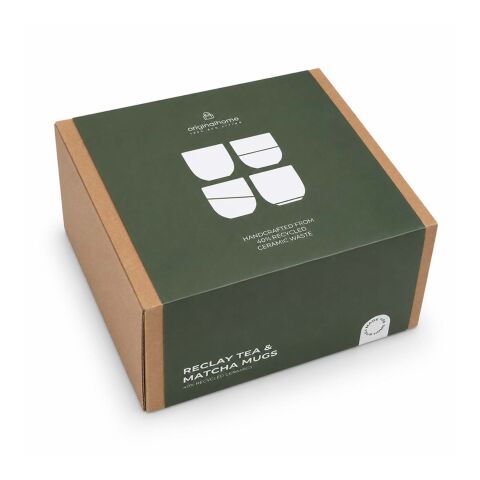 Originalhome Reclay 350 ml tea and matcha mug set	 White