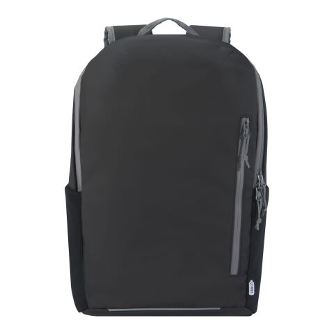 Aqua 15&quot; GRS recycled water resistant laptop backpack 21L Standard | Solid black | No Branding | not available | not available | not available