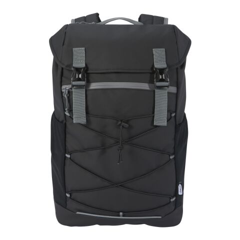 Aqua 15.6&quot; GRS recycled water resistant laptop backpack 23L Standard | Solid black | No Branding | not available | not available | not available