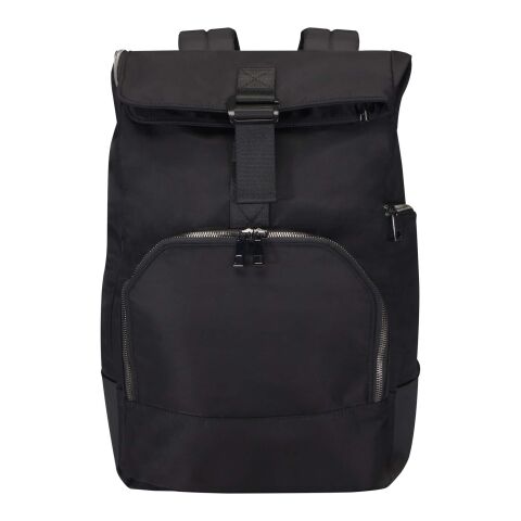 Rhine 15” GRS recycled rolltop backpack 18L Standard | Black | No Branding | not available | not available | not available
