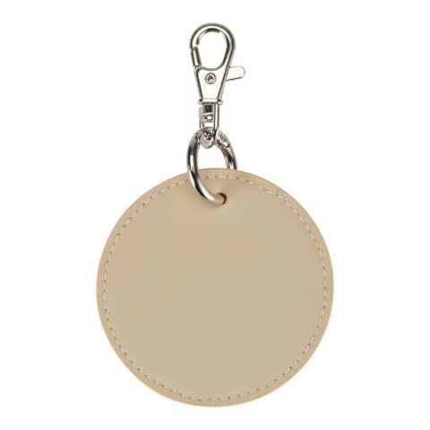 Resi Plus GRS recycled round charm keychain  Standard | Oatmeal | No Branding | not available | not available