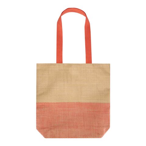 Rhythm straw paper tote bag 10L Brick