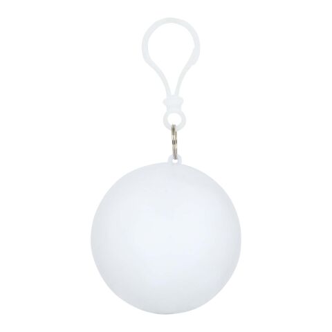 Fog poncho in round plastic container with carabiner White