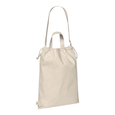 Halfar drawstring tote bag ORGANIC light grey | Without Branding