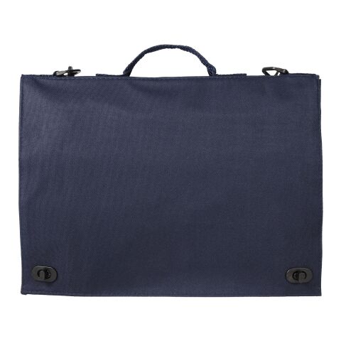Santa Fe 2-buckle closure conference bag Standard | Deep blue | 1-color Screen Print | front | 220 mm x 150 mm | not available