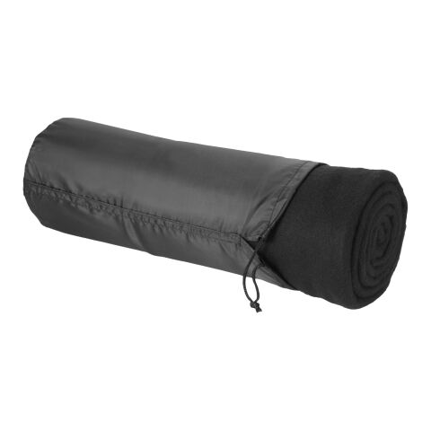 Huggy fleece plaid blanket with carry pouch Standard | Black | Not applicable | No Branding | not available | not available | not available