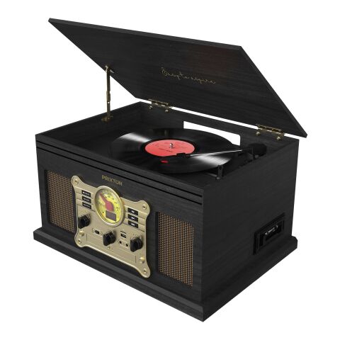 Prixton Century vinyl turntable and music player Solid black | No Branding
