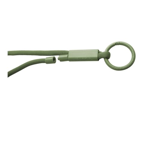 Tubyard lanyard with recycled plastic tube Olive | No Branding | not available | not available