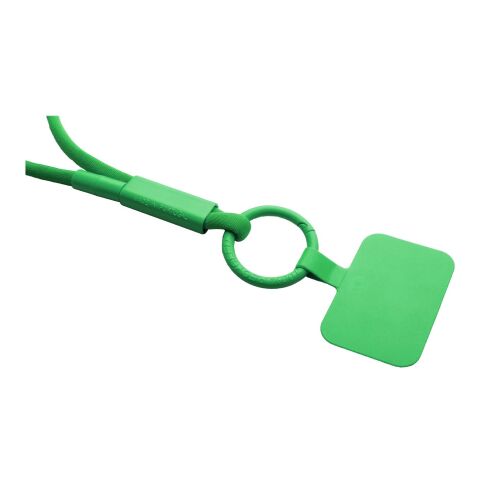 Tubyard lanyard phone holder with recycled plastic tube Green | No Branding | not available | not available