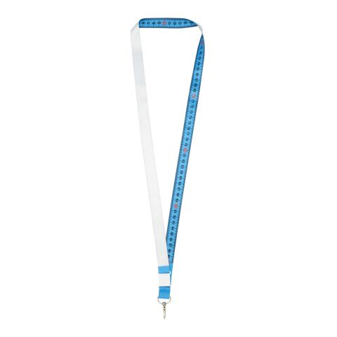 Isla 1-metre sublimation lanyard Light blue-White-White | not available | No Branding | not available | not available