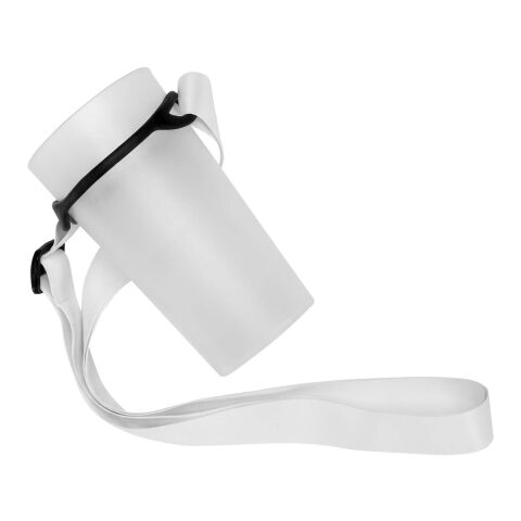 Lior RPET sublimation lanyard with silicone bracelet White