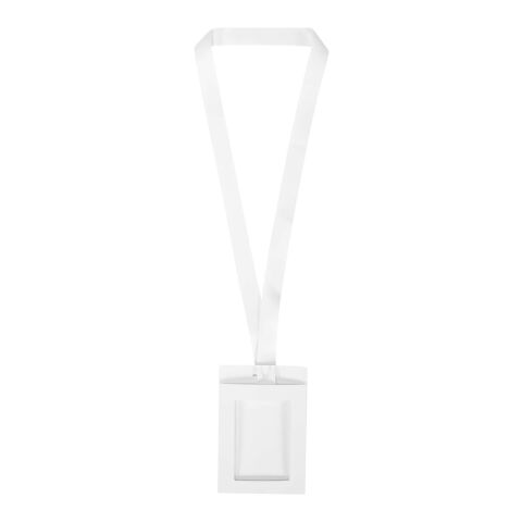 Kord RPET lanyard with paper badge  White | 20mm