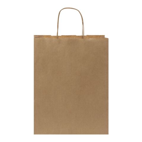 Kraft 80 g/m2 paper bag with twisted handles - medium Kraft brown | not available | No Branding | not available | not available
